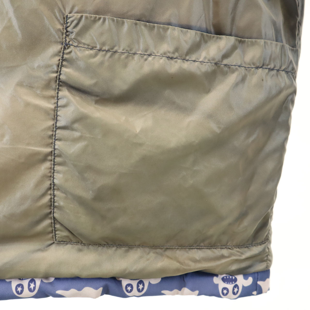 BOHEMIANS ボヘミアンズ 総柄 リバーシブル 中綿ジャケット 2 ネイビー メンズ