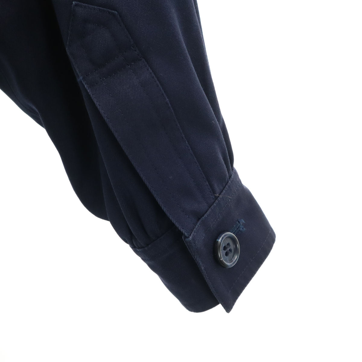 YVES SAINT LAURENT イヴサンローラン 90s オールド ステンカラーコート M ネイビー フォックスファー付き レディース