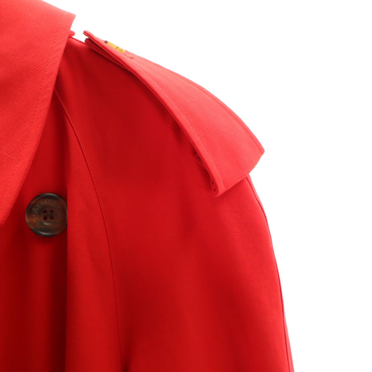 JUNYA WATANABE COMME des GARCONS ジュンヤワタナベコムデギャルソン 2004年 Aquascutum アクアスキュータム コラボ イギリス製 トレンチコート 34 レッド レディース