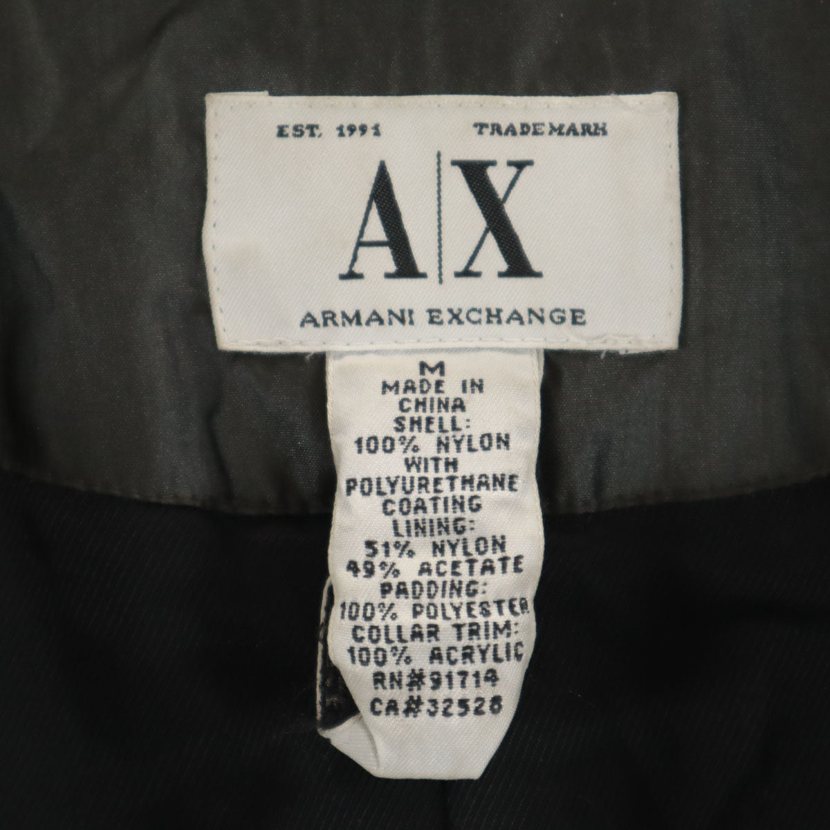 ARMANI EXCHANGE アルマーニエクスチェンジ 90s オールド コート M ガンメタ レディース