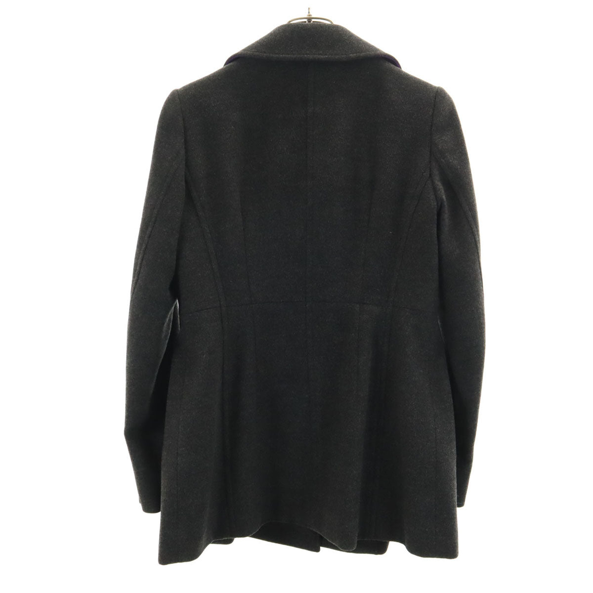 Paul Smith BLACK LABEL ポールスミスブラックレーベル 日本製 ダブルブレスト ウールジャケット 40 チャコールグレー レディース
