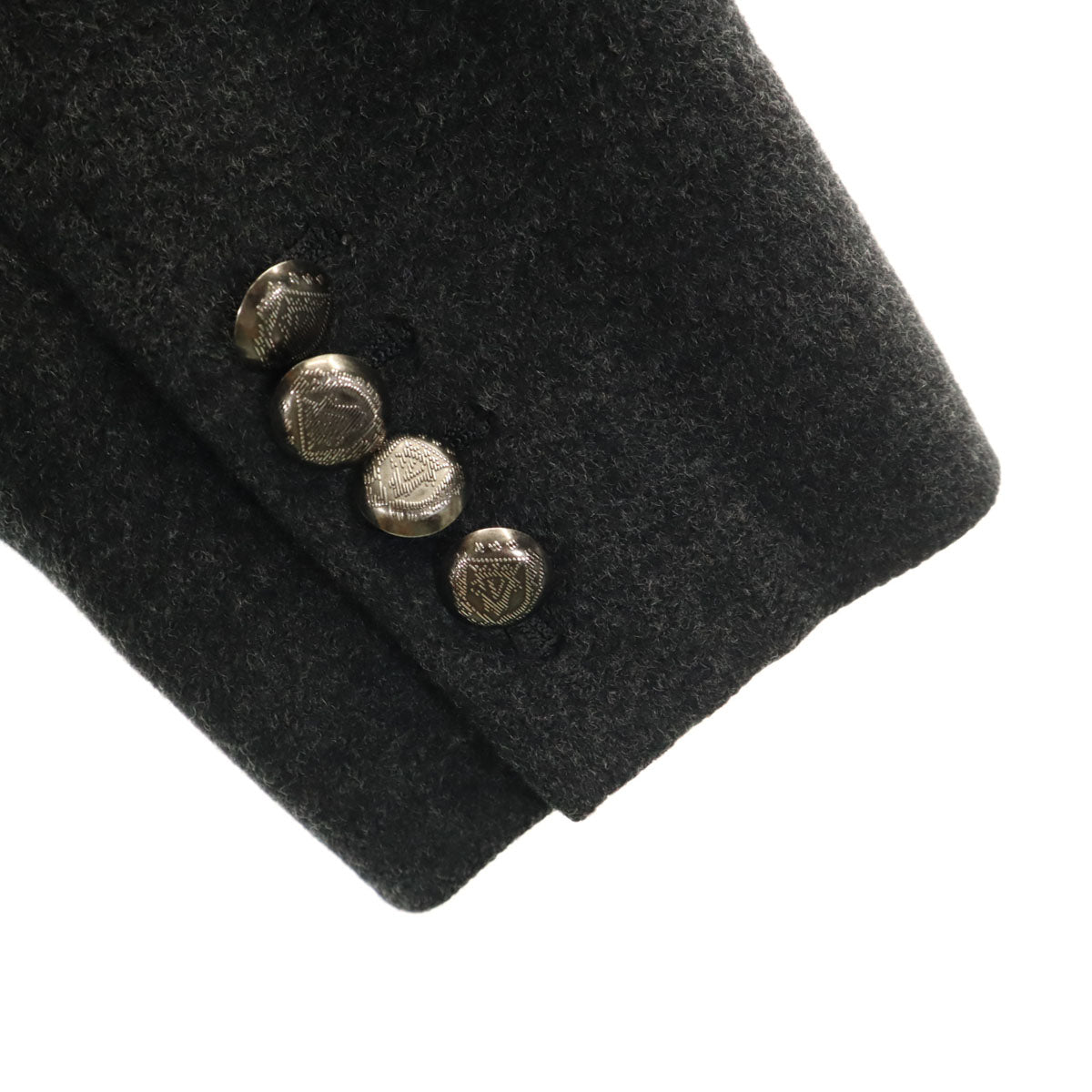 Paul Smith BLACK LABEL ポールスミスブラックレーベル 日本製 ダブルブレスト ウールジャケット 40 チャコールグレー レディース