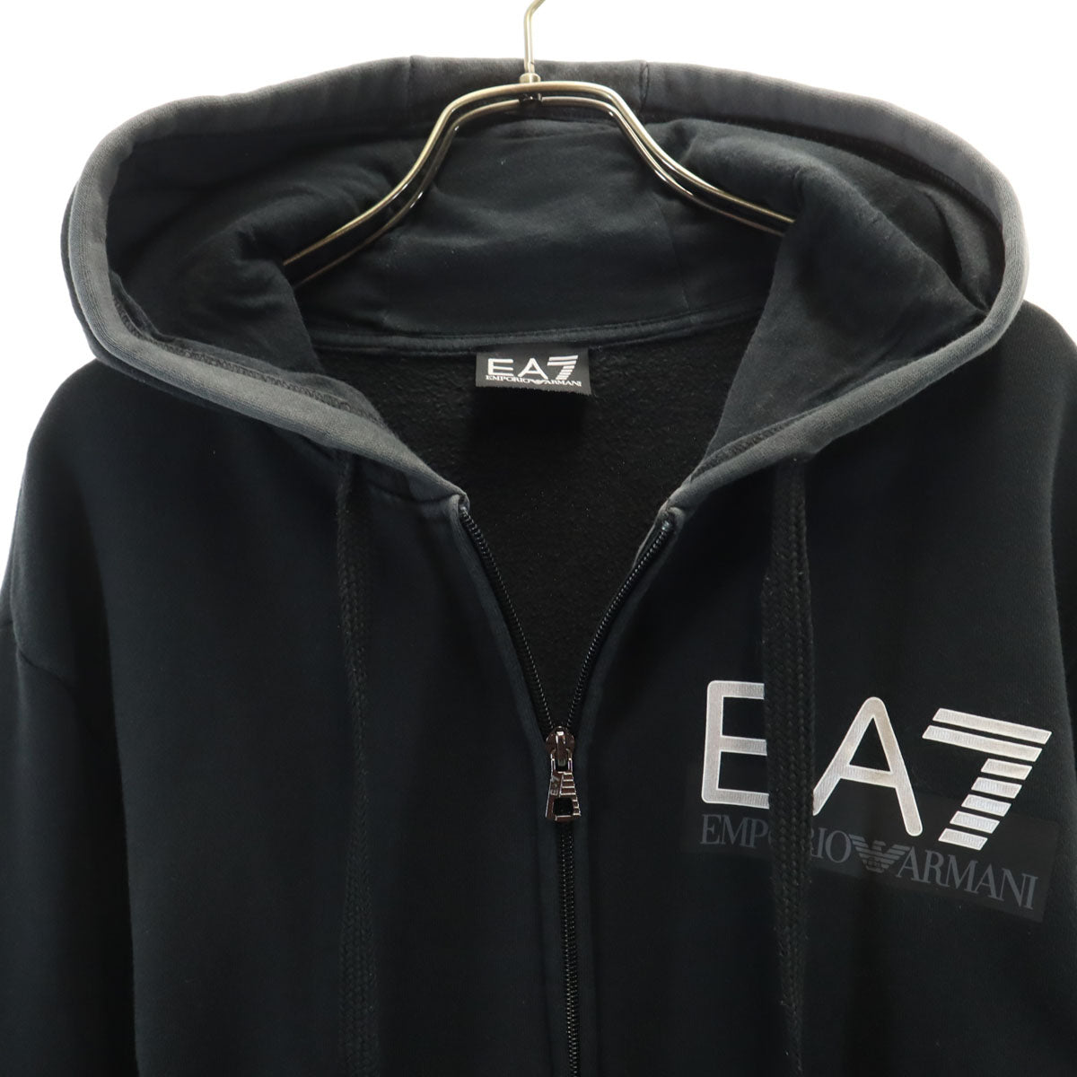 Emporio Armani エンポリオアルマーニ 長袖 スウェット ジップパーカー M ブラック メンズ