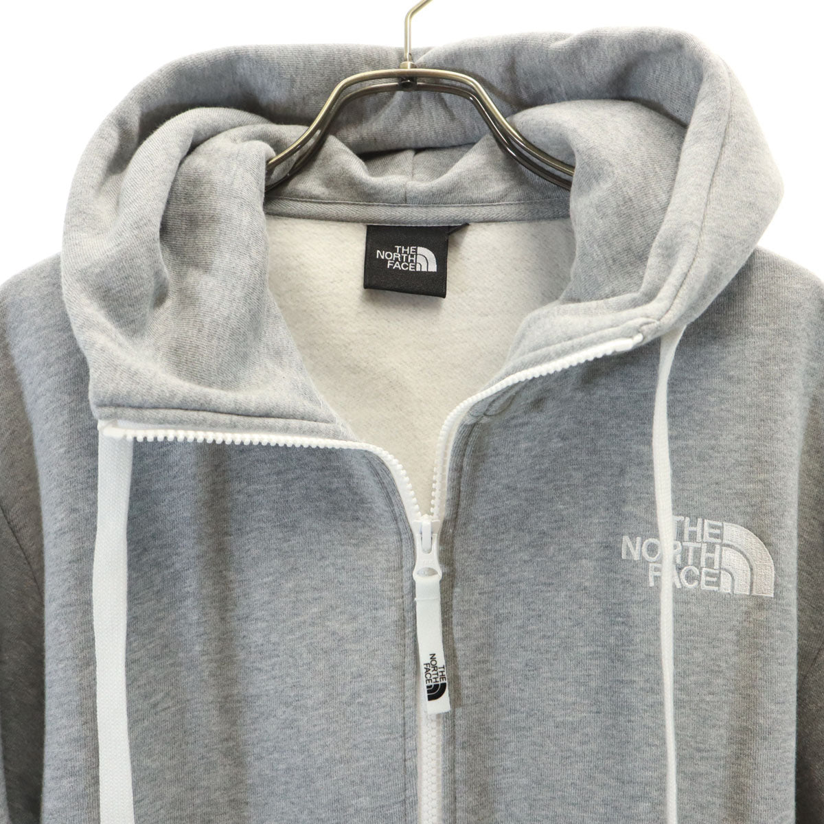 THE NORTH FACE ノースフェイス 長袖 リアビュー スウェット ジップパーカー M グレー 裏起毛 メンズ