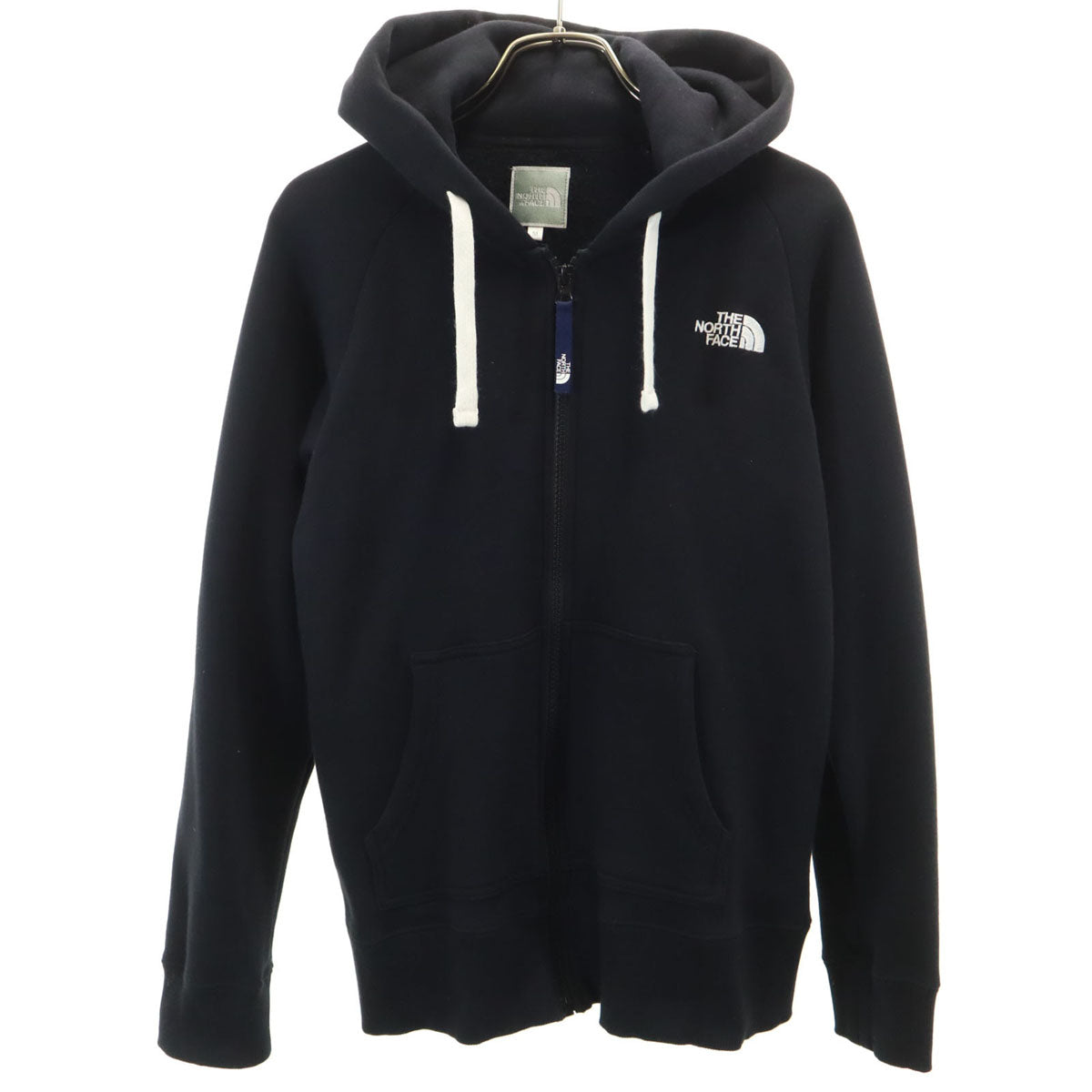 THE NORTH FACE ノースフェイス 長袖 リアビュー スウェット ジップパーカー M ブラック 裏起毛 レディース
