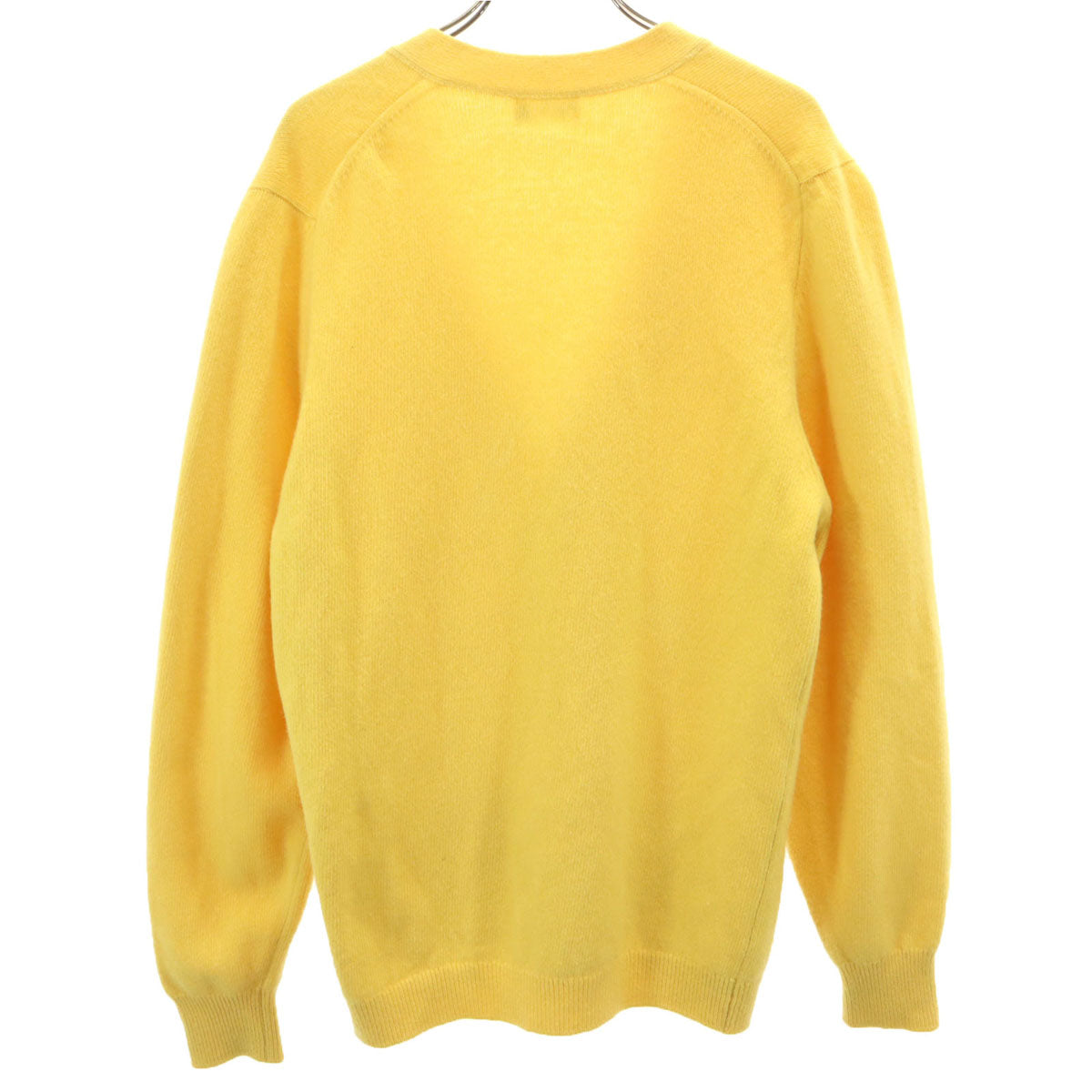 agnes b. アニエスベー スコットランド製 長袖 ニットカーディガン 40 イエロー レディース