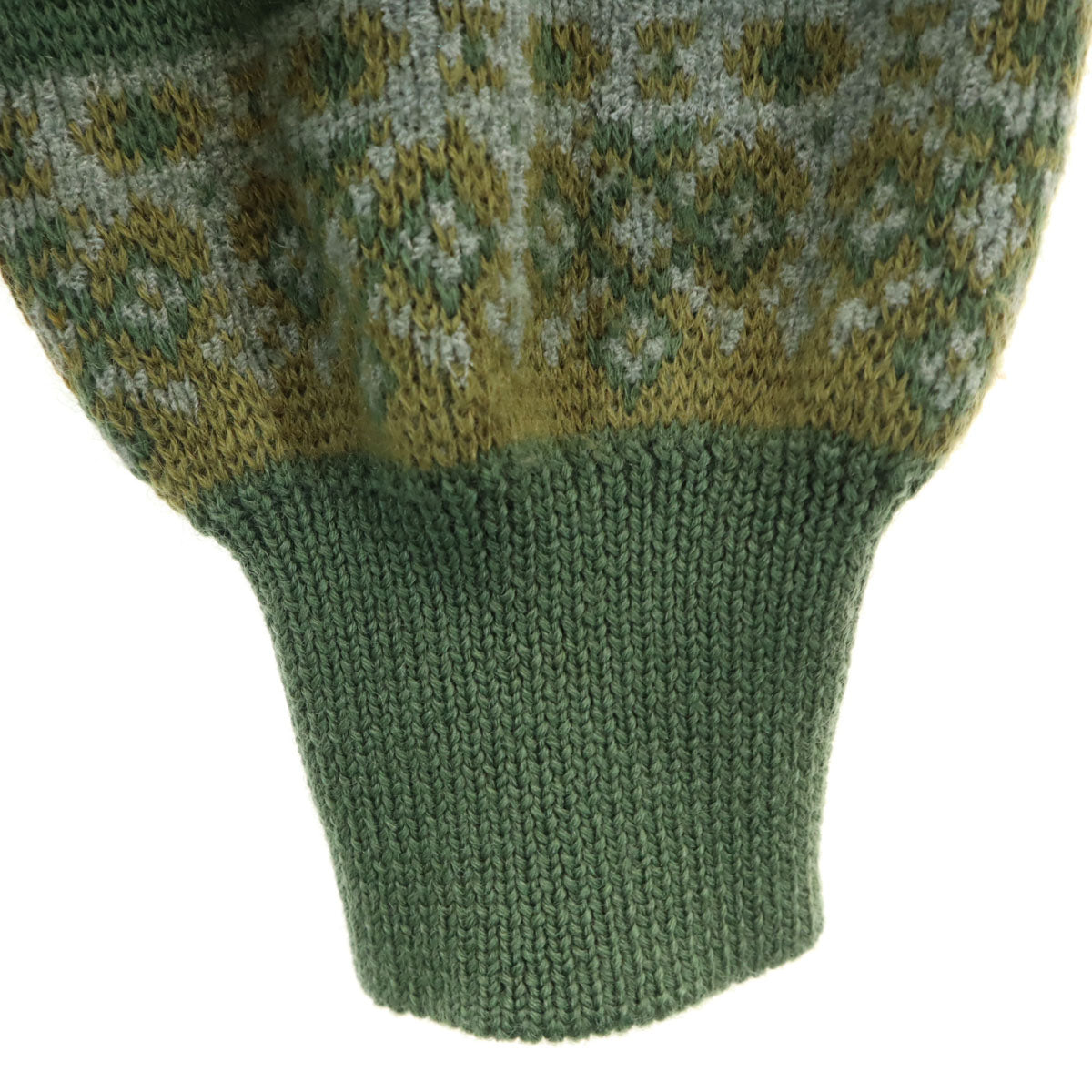 美品 ARAMIS アラミス 総柄 長袖 セーター M グリーン系 メンズ