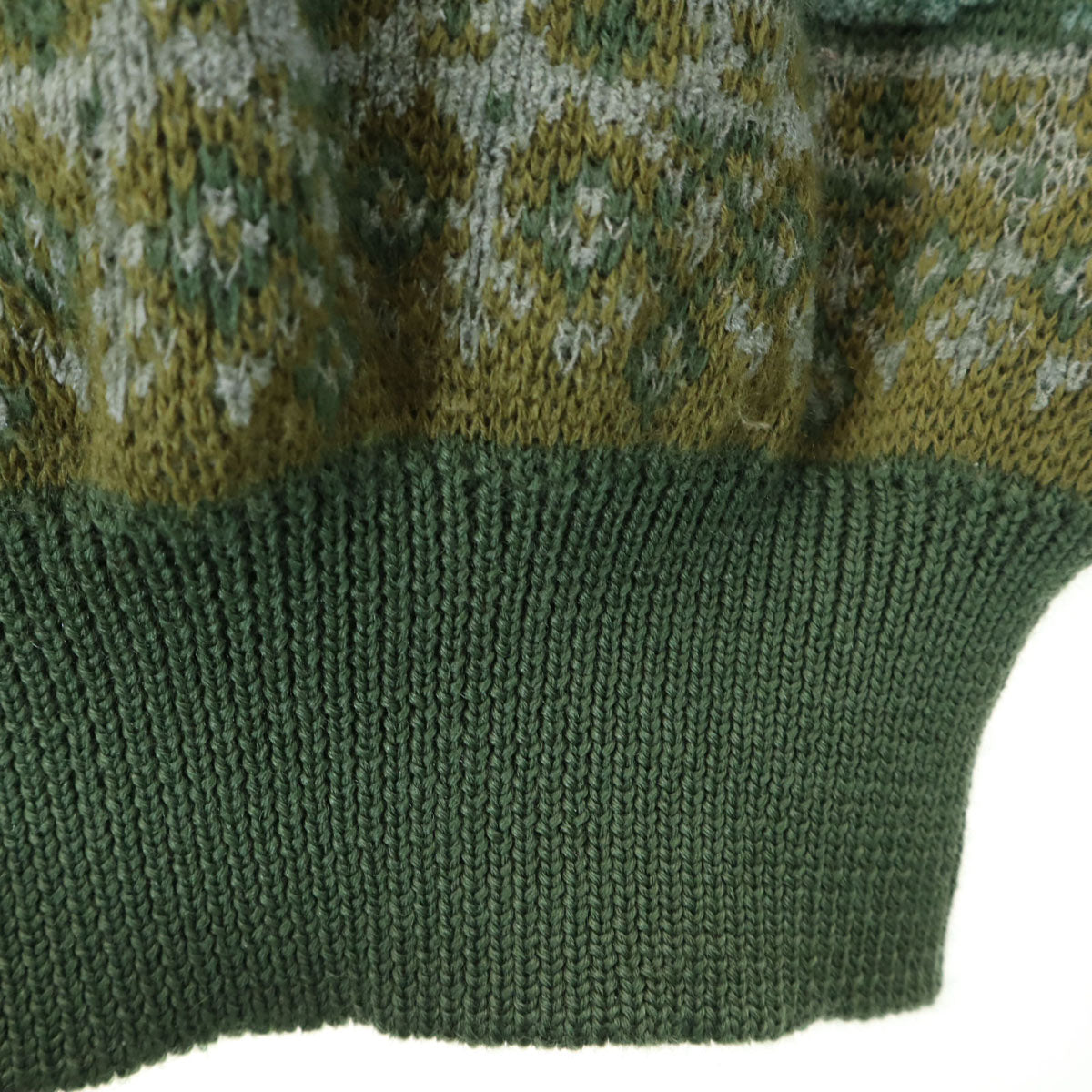 美品 ARAMIS アラミス 総柄 長袖 セーター M グリーン系 メンズ