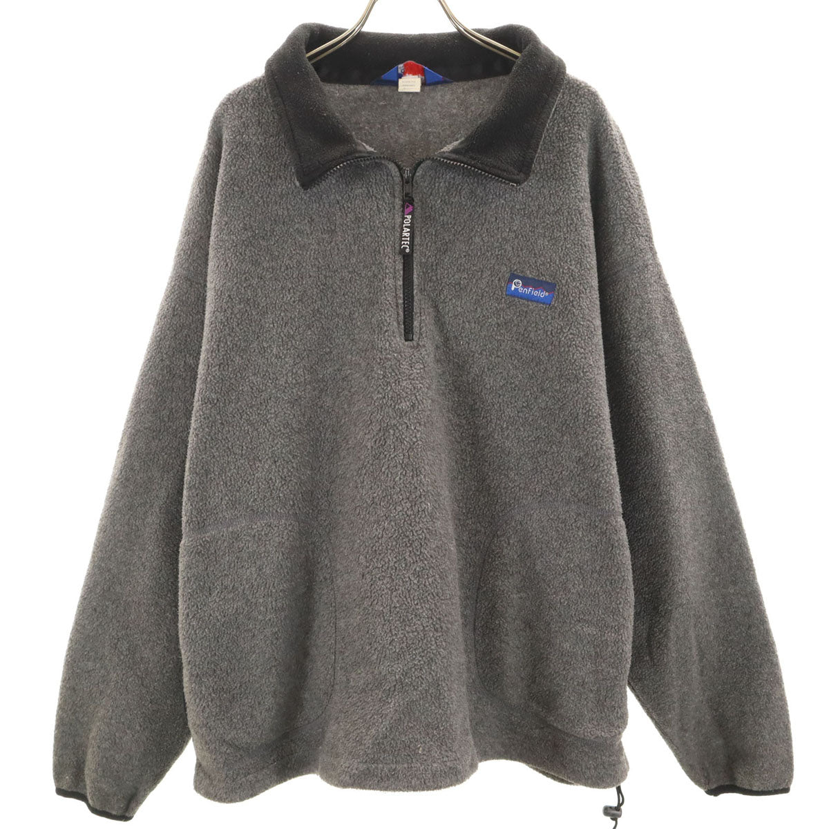 PEN FIELD ペンフィールド 90s USA製 オールド ハーフジップ フリースジャケット L グレー プルオーバー メンズ