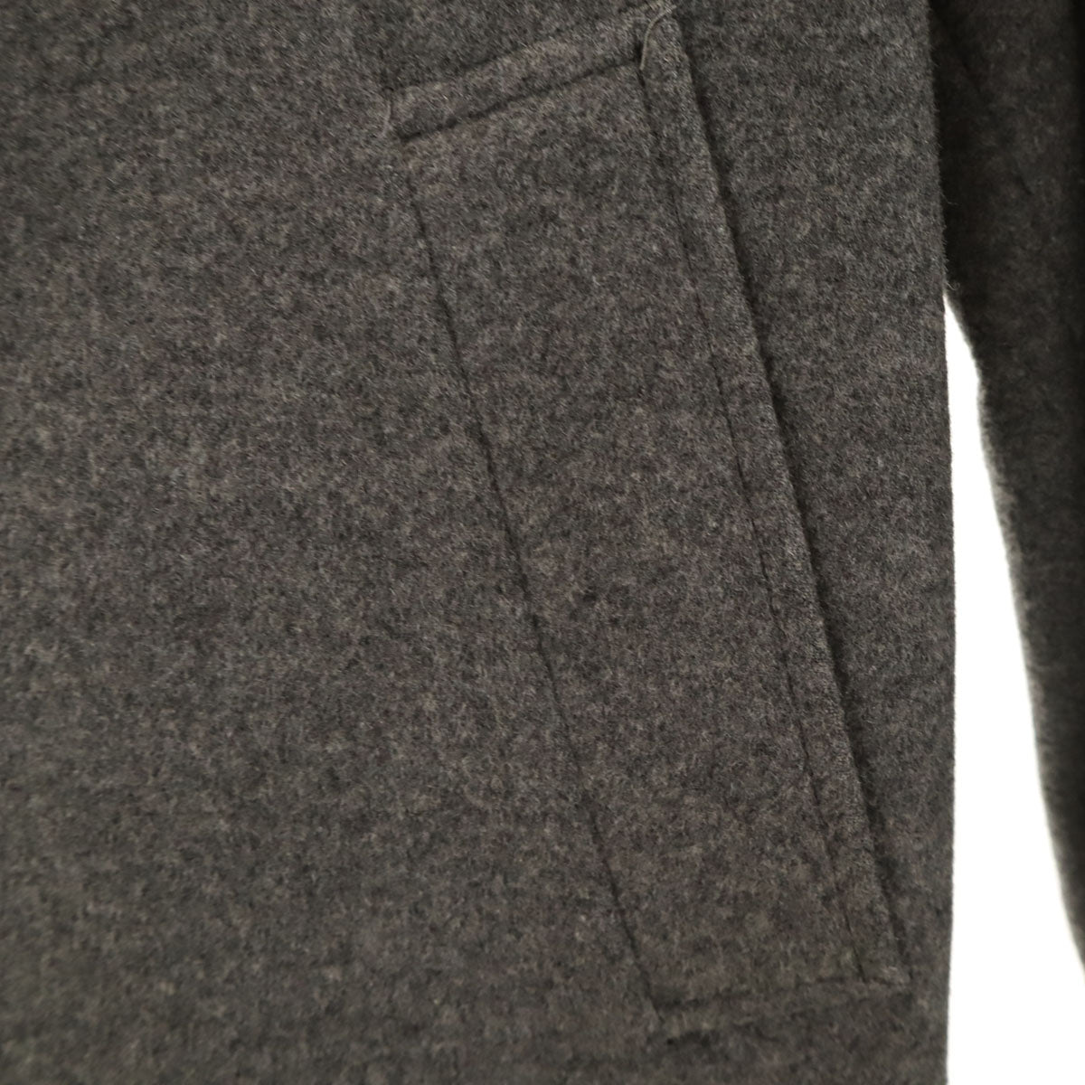 RALPH LAUREN ラルフローレン 日本製 カシミヤブレンド ステンカラーコート 7 グレー ハーフ丈 レディース