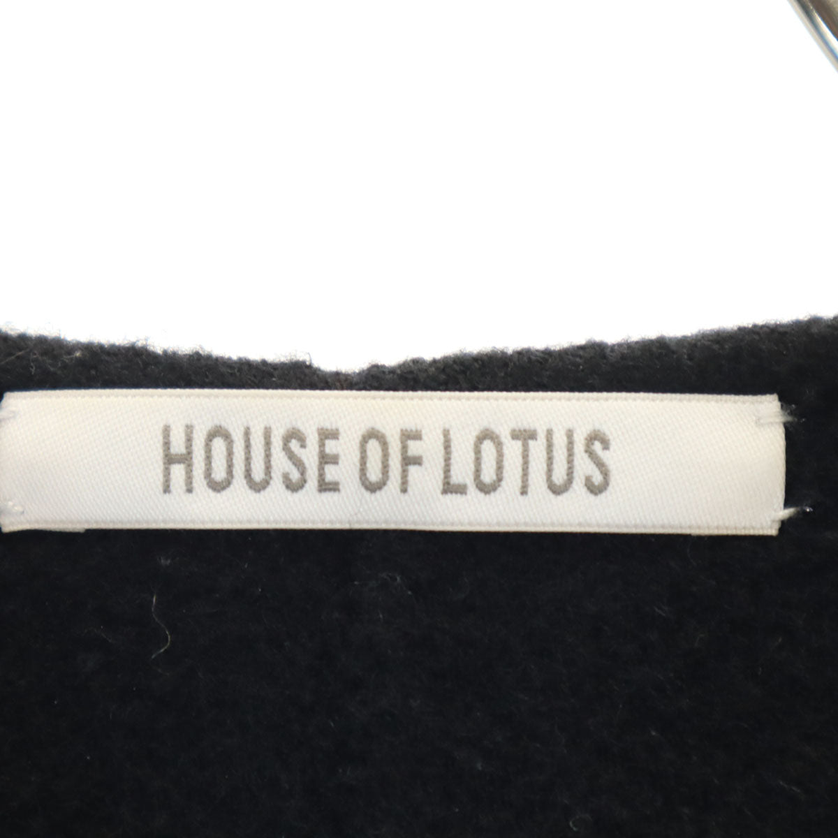 HOUSE OF LOTUS ハウスオブロータス キャメルブレンド 長袖 カーディガン M ネイビー レディース