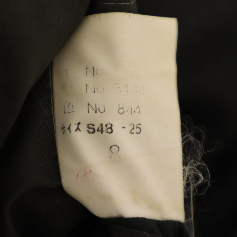 ランバン クラシック 90s オールド ストライプ ヘリンボーン柄 3ピース スーツ 上下 セットアップ 48 チャコールグレー メンズ