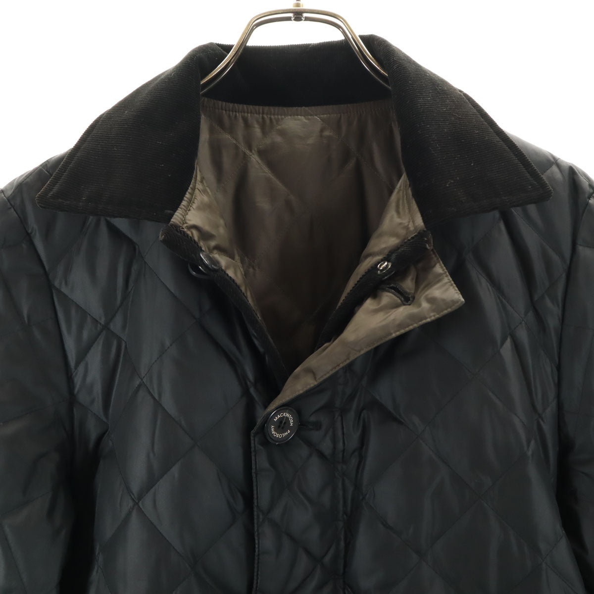 MACKINTOSH PHILOSOPHY マッキントッシュフィロソフィー リバーシブル キルティング ダウンジャケット 36 ブラック レディース