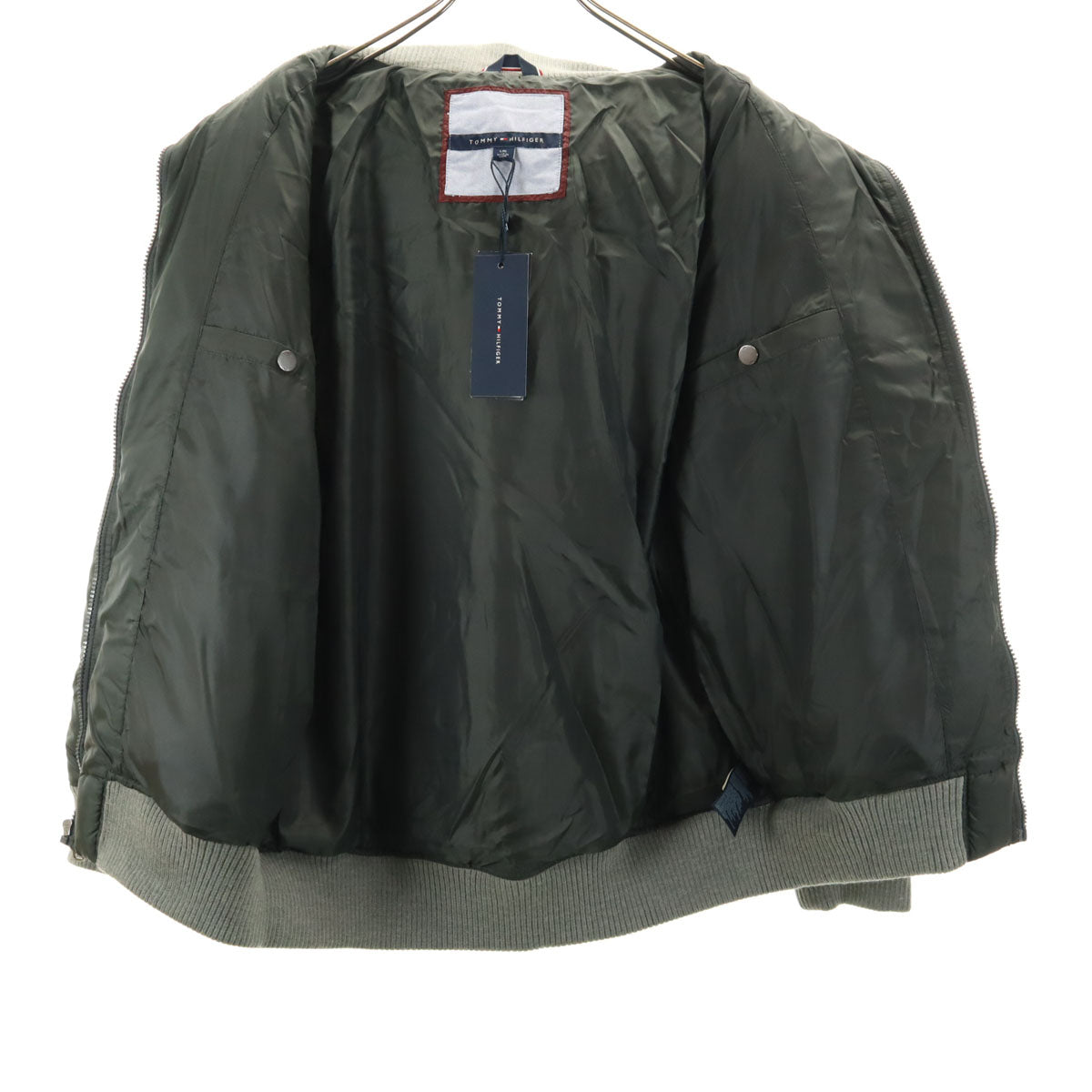 未使用 TOMMY HILFIGER トミーヒルフィガー ダウンジャケット L 深緑 メンズ
