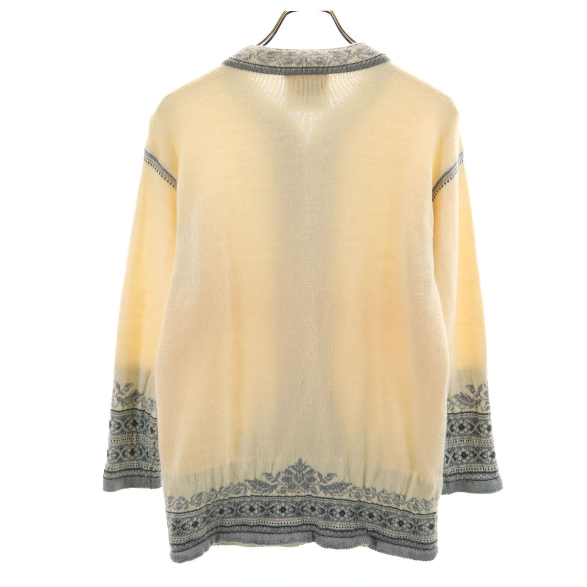 DALE OF NORWAY 90s オールド ノルディック柄 長袖 ニットカーディガン S アイボリー系 レディース