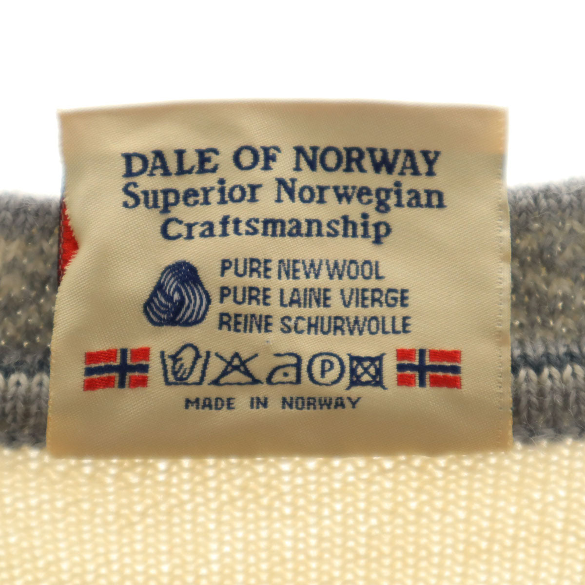 DALE OF NORWAY 90s オールド ノルディック柄 長袖 ニットカーディガン S アイボリー系 レディース