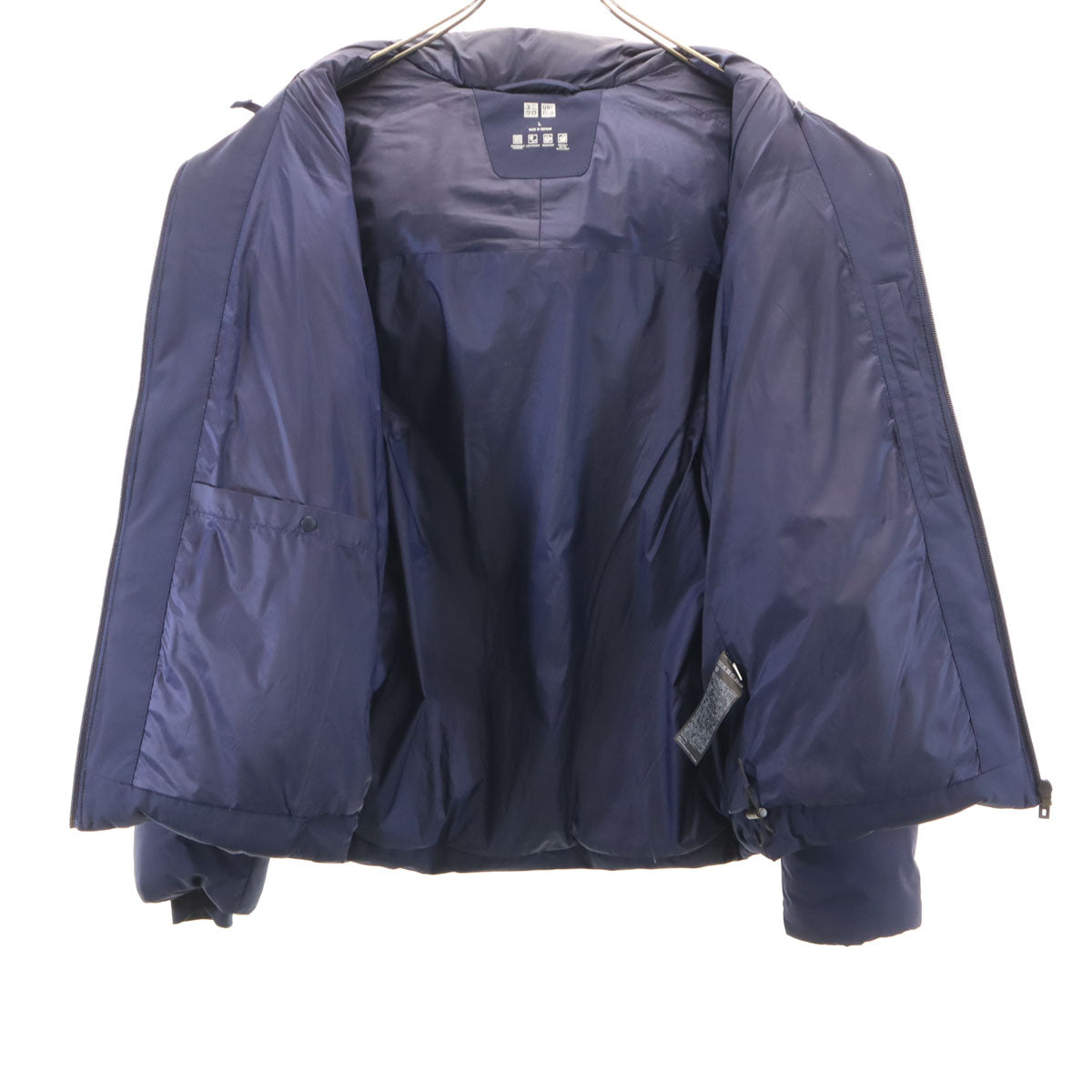 UNIQLO ユニクロ シームレス ダウンジャケット L ネイビー メンズ