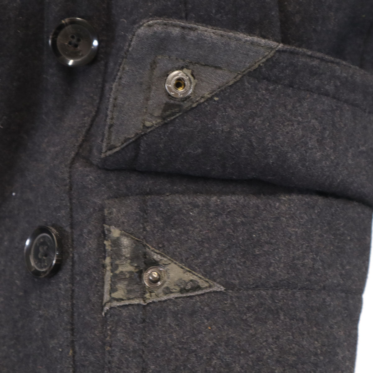 ZARA MAN ザラマン メルトン ピーコート S チャコールグレー メンズ