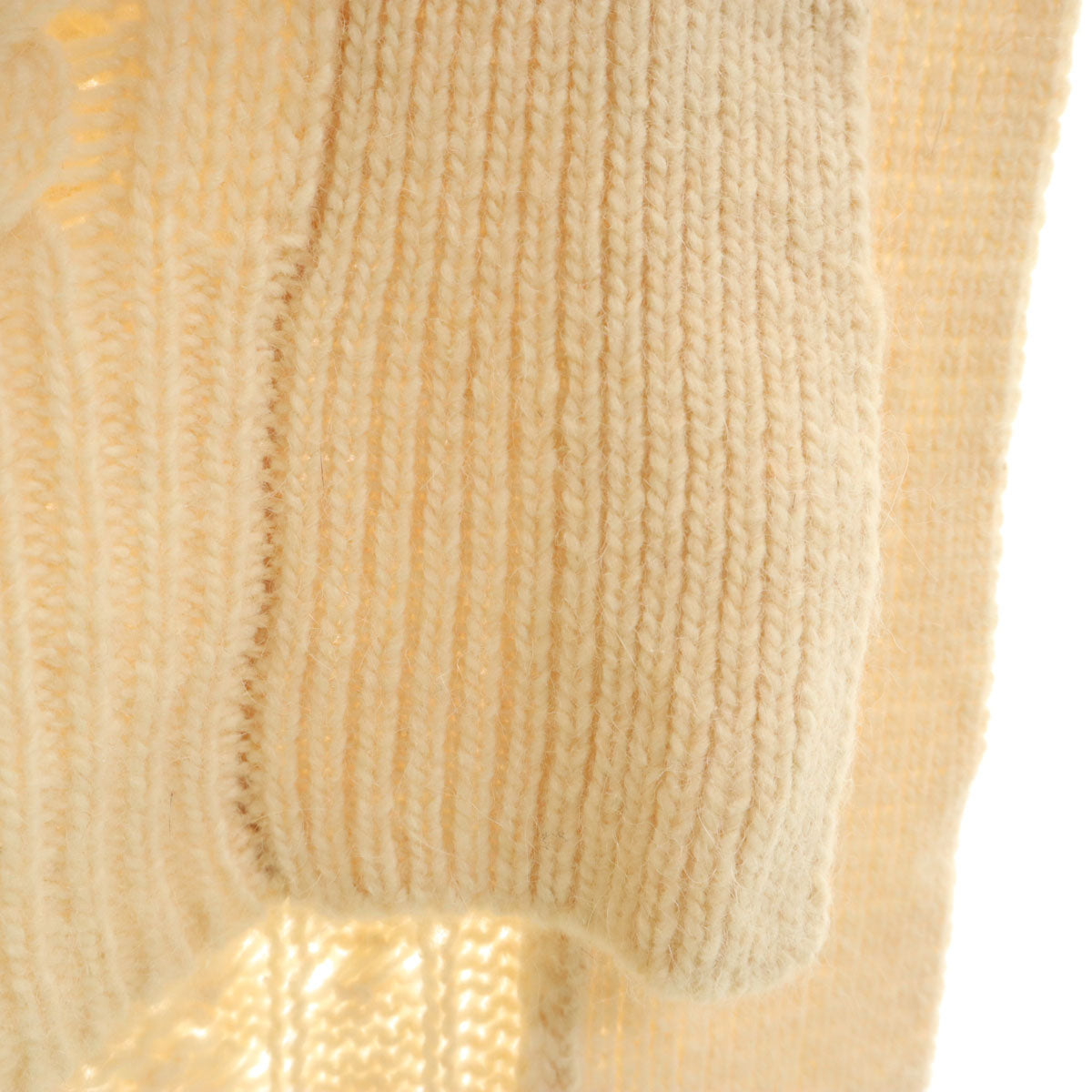 美品 Little Suzie リトルスージー ニット ロング ポンチョ ONE SIZE ペールオレンジ レディース