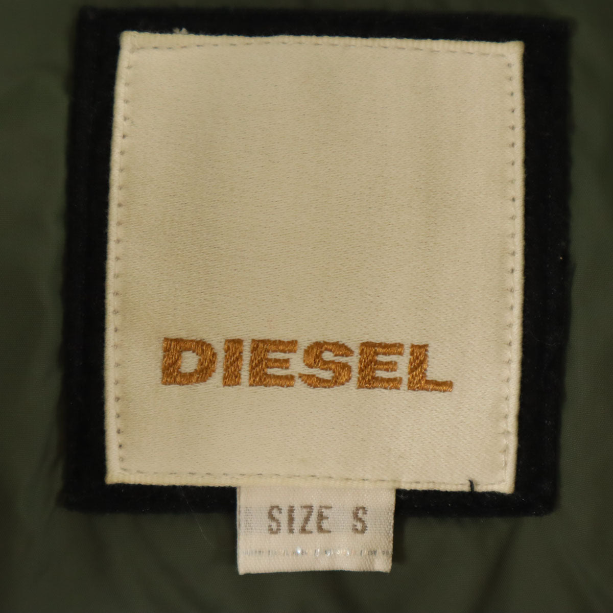 DIESEL ディーゼル 中綿ジャケット S カーキ メンズ