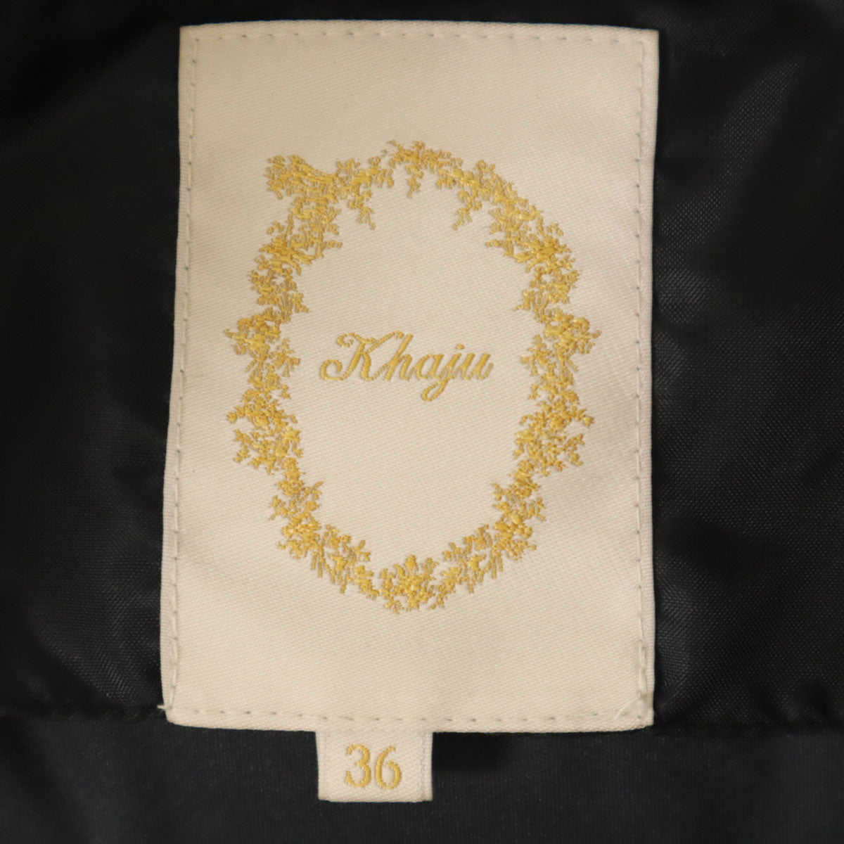 美品 Khaju カージュ ダウンコート 36 チャコール シップス レディース