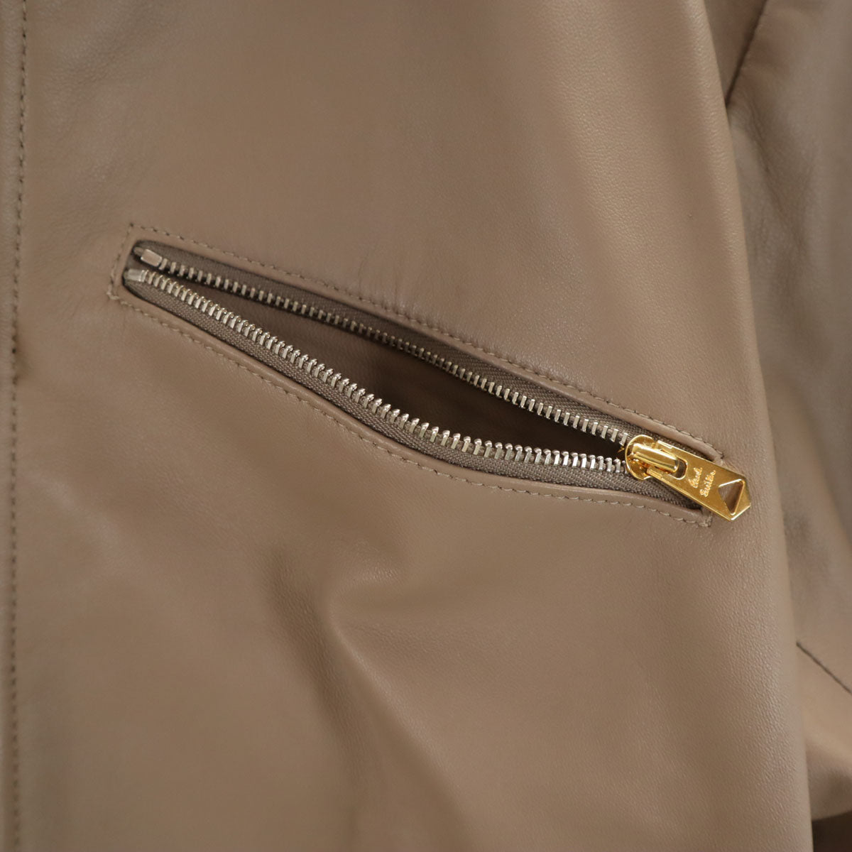 Paul Smith ポールスミス 羊革 ラムレザー ボンバー ジャケット M アッシュブラウン メンズ