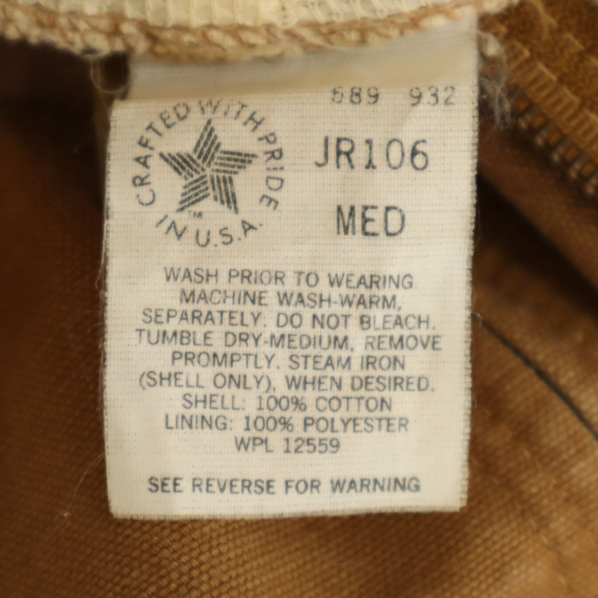 Carhartt カーハート 80s 100周年モデル JR106 USA製 オールド ダック アクティブ ジャケット M ブラウン メンズ