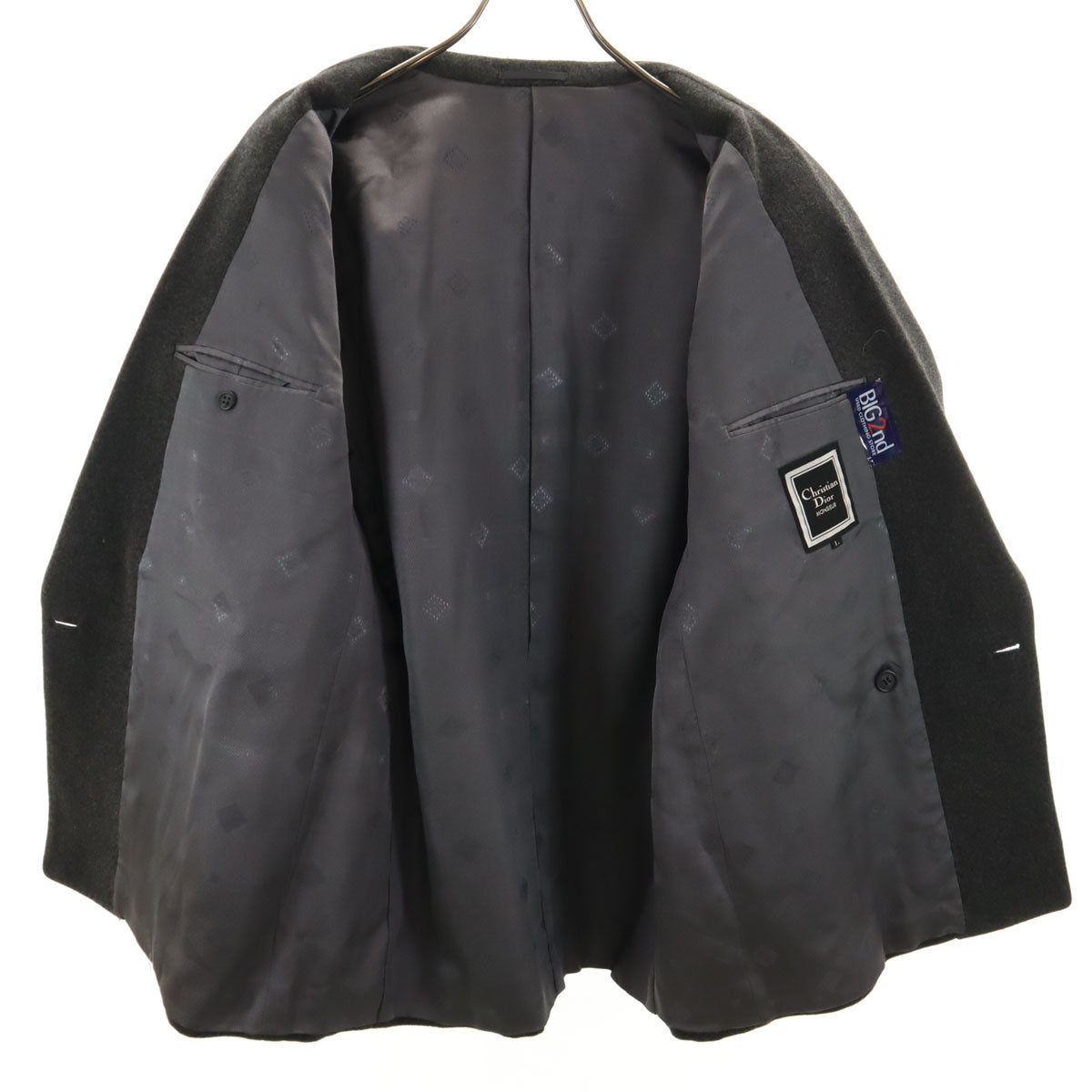 美品 Christian Dior MONSIEUR クリスチャンディオール ムッシュ 90s オールド テーラードジャケット L グレー系 メンズ