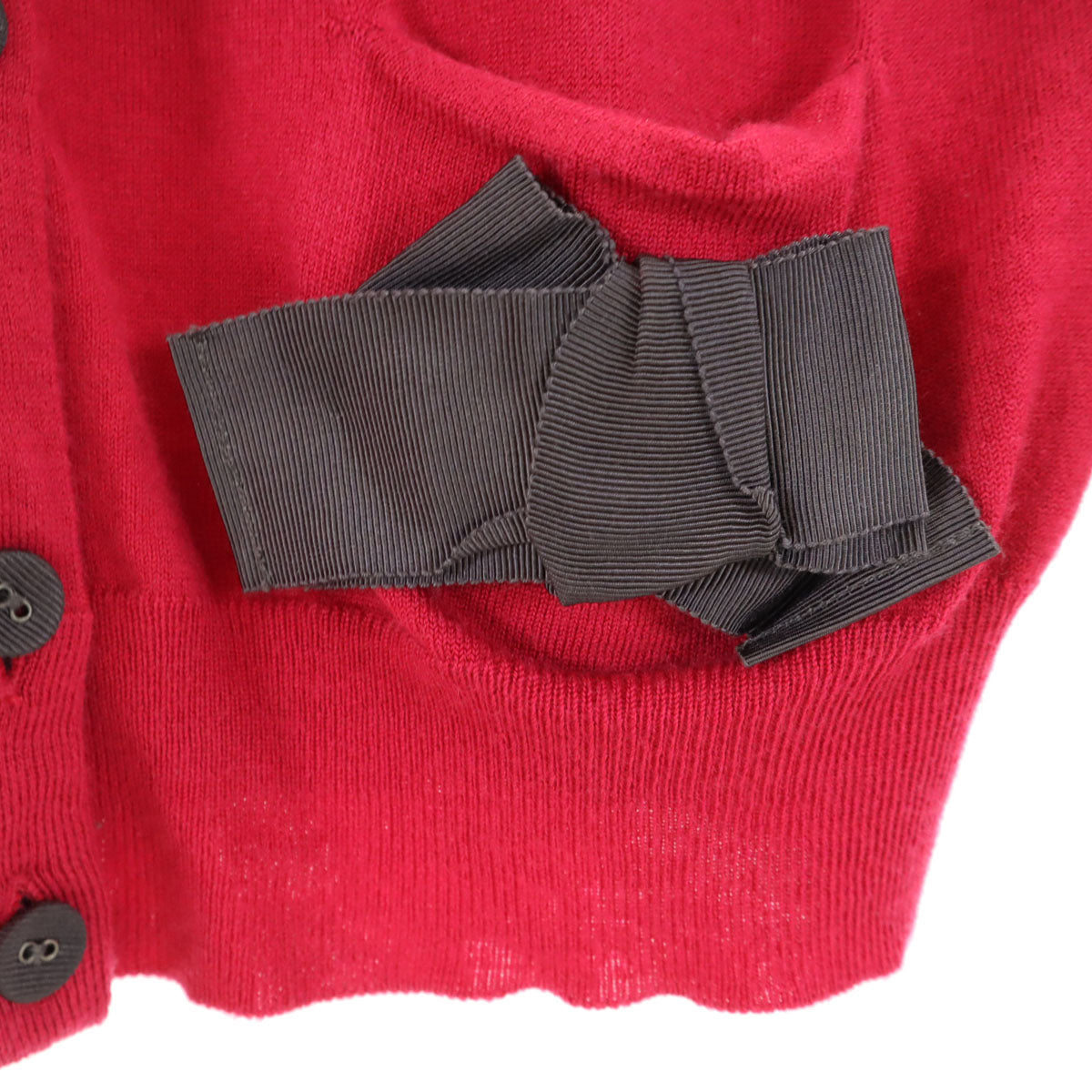 美品 LANVIN en Bleu ランバンオンブルー ニットカーディガン 38 ピンク レディース