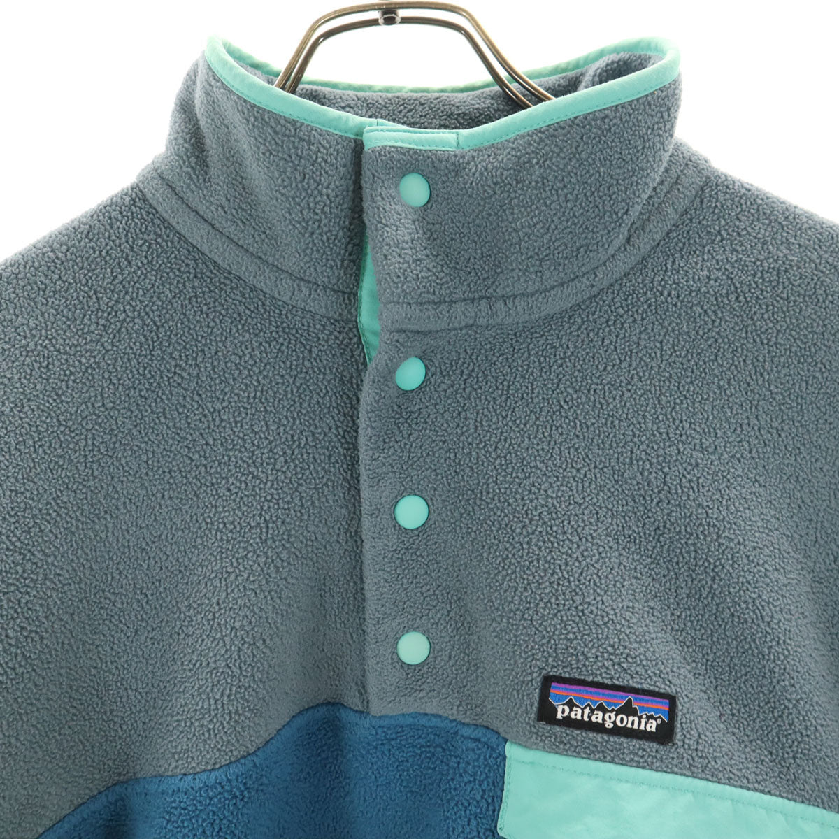 美品 patagonia パタゴニア シンチラ スナップT フリースジャケット L ブルー系 STY25551 アウトドア メンズ