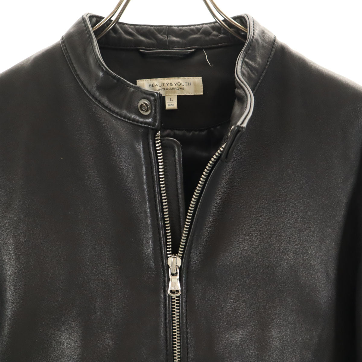 BEAUTY&YOUTH ビューティーアンドユース レザージャケット L ブラック UNITED ARROWS メンズ