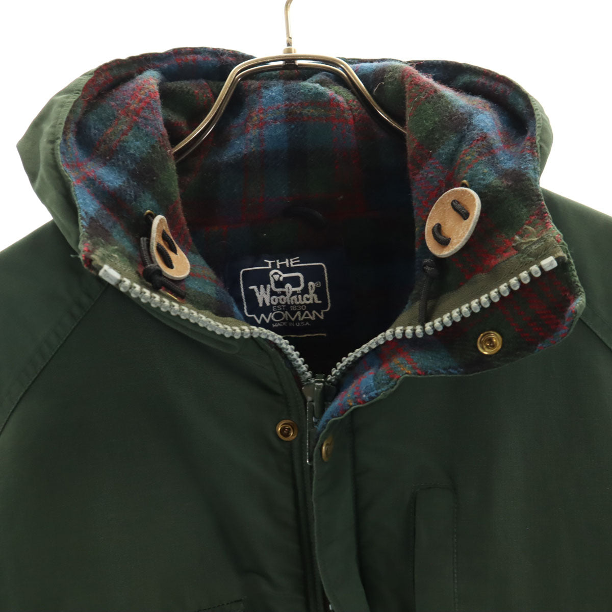 WOOLRICH ウールリッチ 80s USA製 ヴィンテージ 紺タグ ジャケット グリーン系 レディース