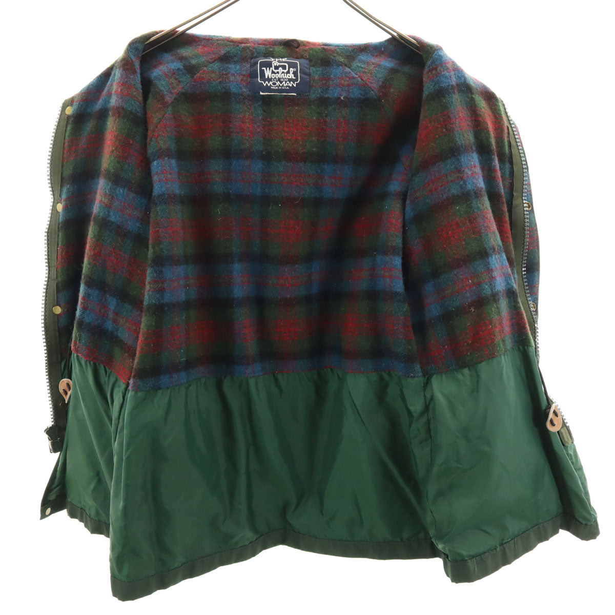 WOOLRICH ウールリッチ 80s USA製 ヴィンテージ 紺タグ ジャケット グリーン系 レディース