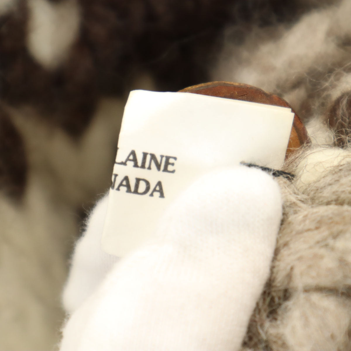 90s カナダ製 オールド サンダーバード柄 カウチンジャケット アイボリー メンズ