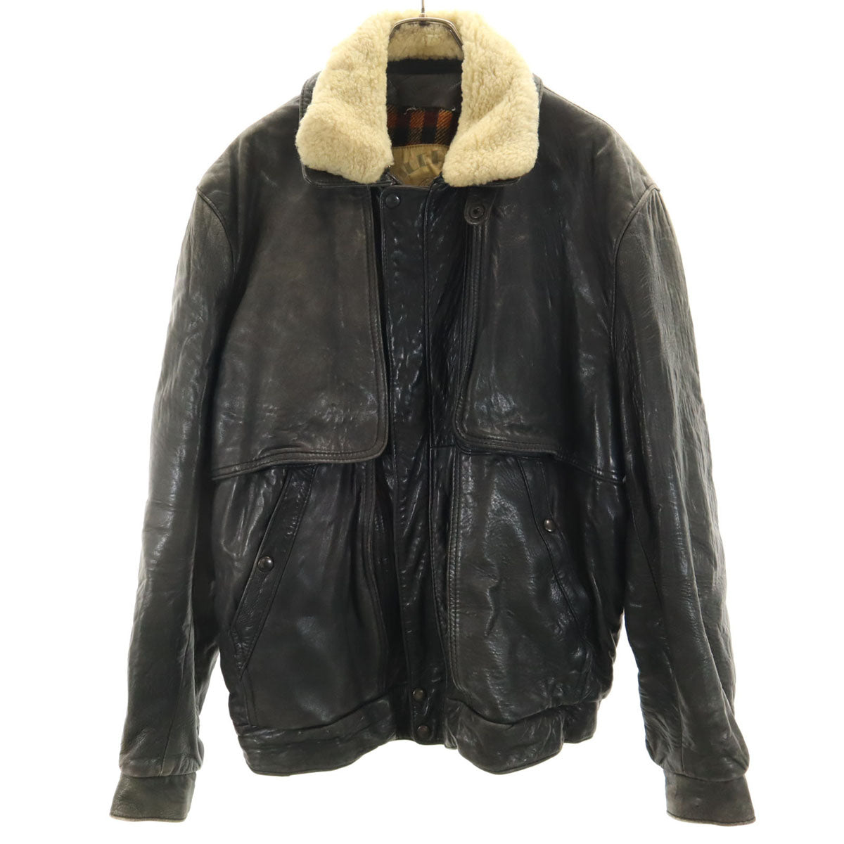BILERMAIN 80s 90s オールド レザージャケット 42 ブラック メンズ