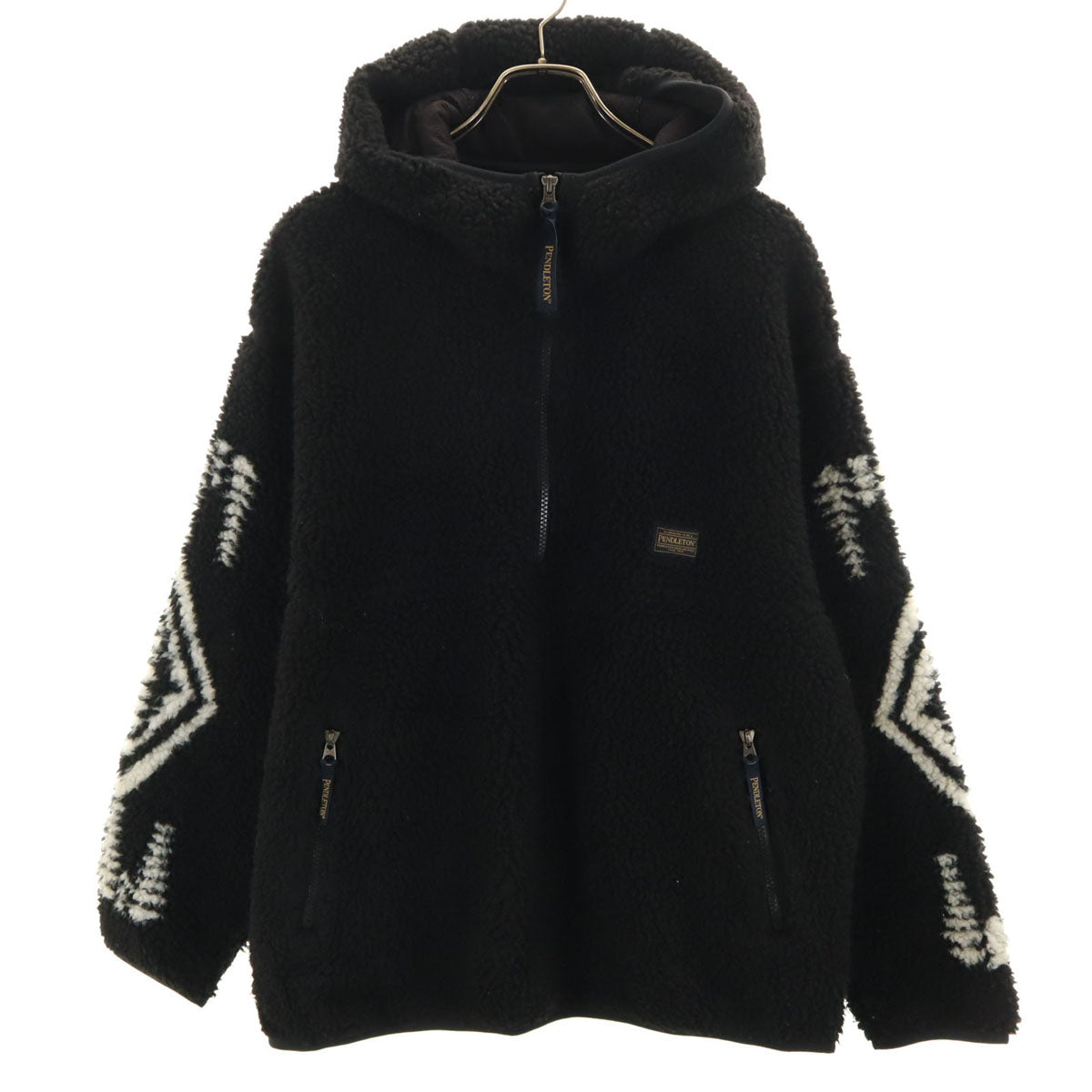 PENDLETON ペンドルトン ハーフジップ フリースジャケット L ブラック プルオーバー メンズ