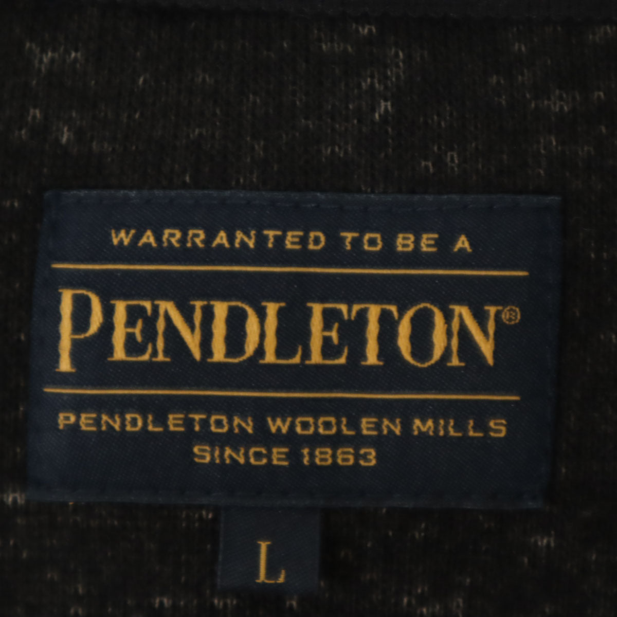 PENDLETON ペンドルトン ハーフジップ フリースジャケット L ブラック プルオーバー メンズ