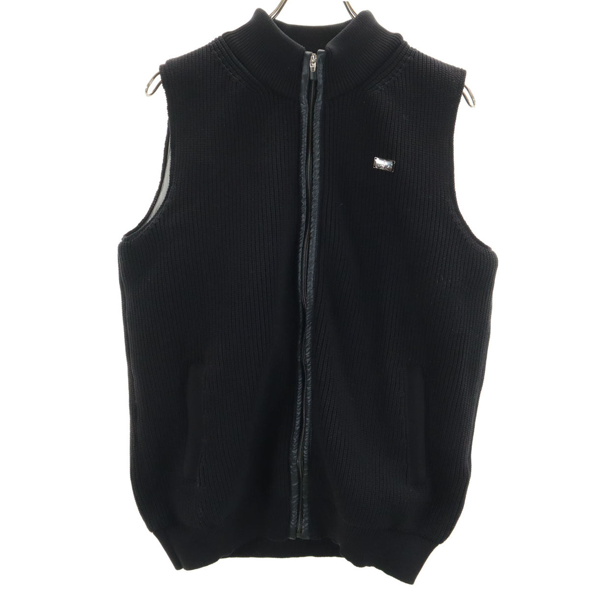 美品 LANVIN SPORT ランバンスポール ニットベスト 40 ブラック メンズ