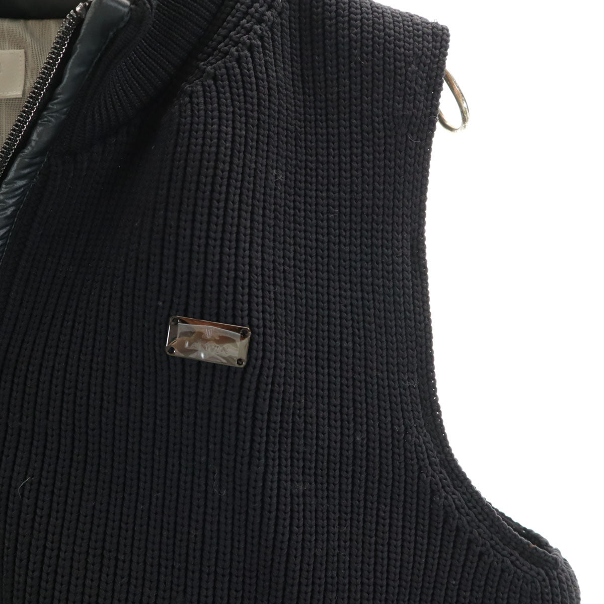美品 LANVIN SPORT ランバンスポール ニットベスト 40 ブラック メンズ
