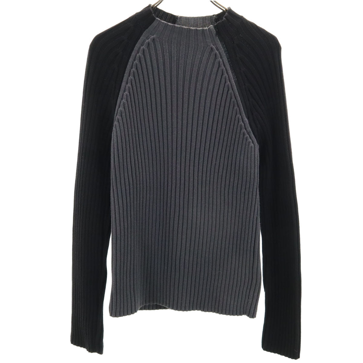 美品 ARMANI EXCHANGE アルマーニエクスチェンジ 90s オールド 長袖 ニット L グレー系 セーター メンズ