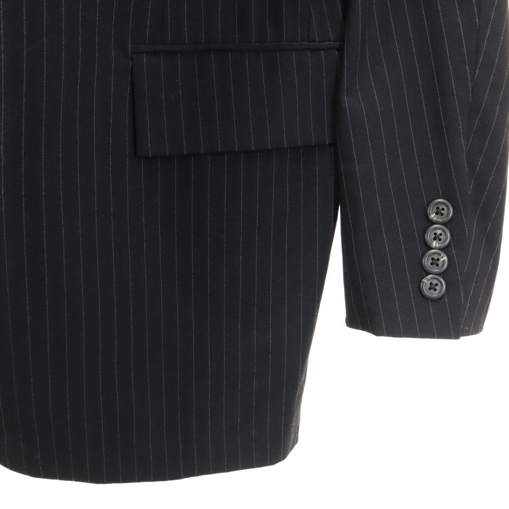 Polo by Ralph Lauren ポロバイラルフローレン スペイン製 ピンストライプ スーツ 上下 セットアップ 40 チャコールブラック メンズ