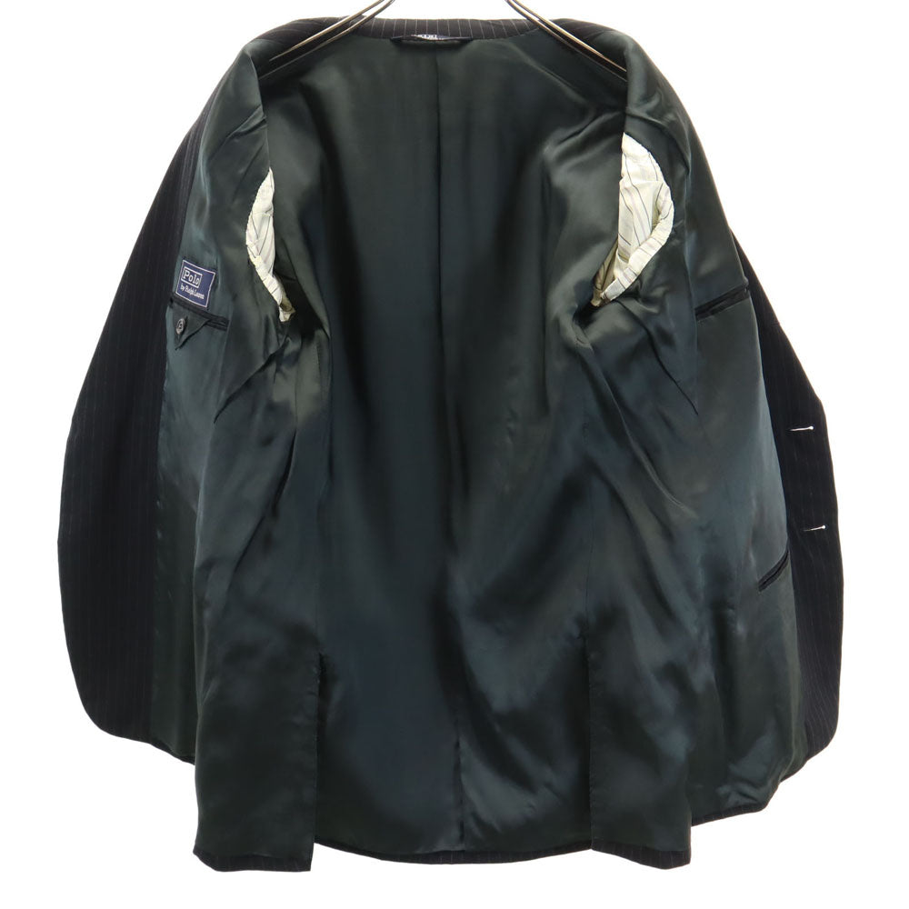 Polo by Ralph Lauren ポロバイラルフローレン スペイン製 ピンストライプ スーツ 上下 セットアップ 40 チャコールブラック メンズ