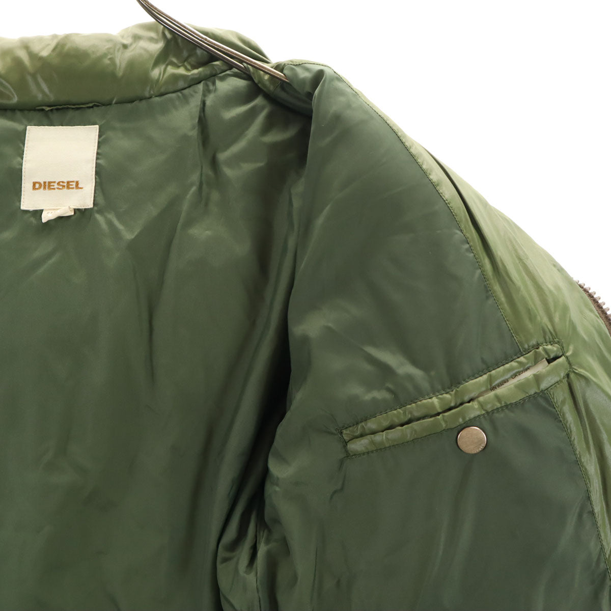 DIESEL ディーゼル ダウンジャケット L カーキ メンズ