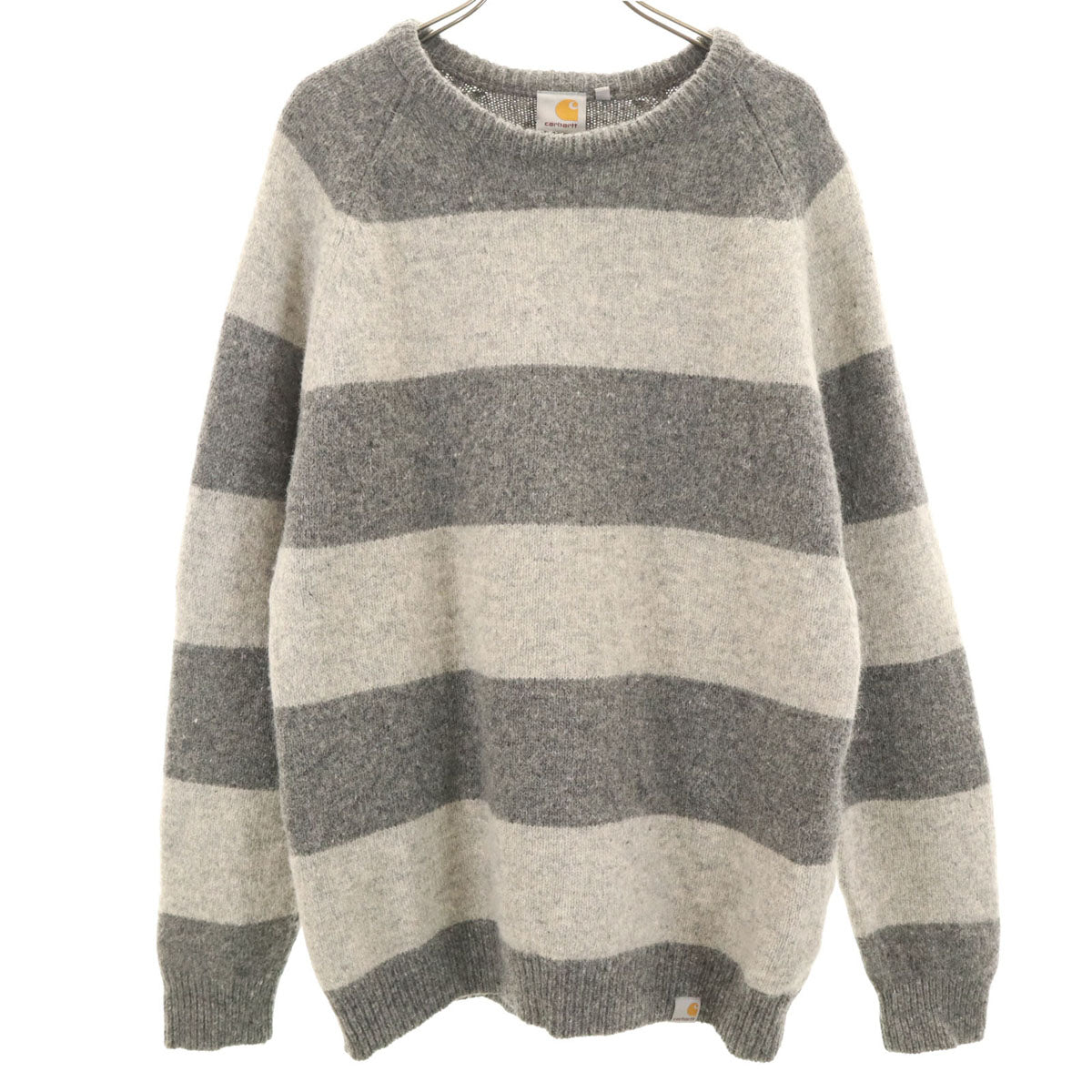 Carhartt カーハート ウールブレンド ボーダー柄 長袖 セーター L グレー メンズ