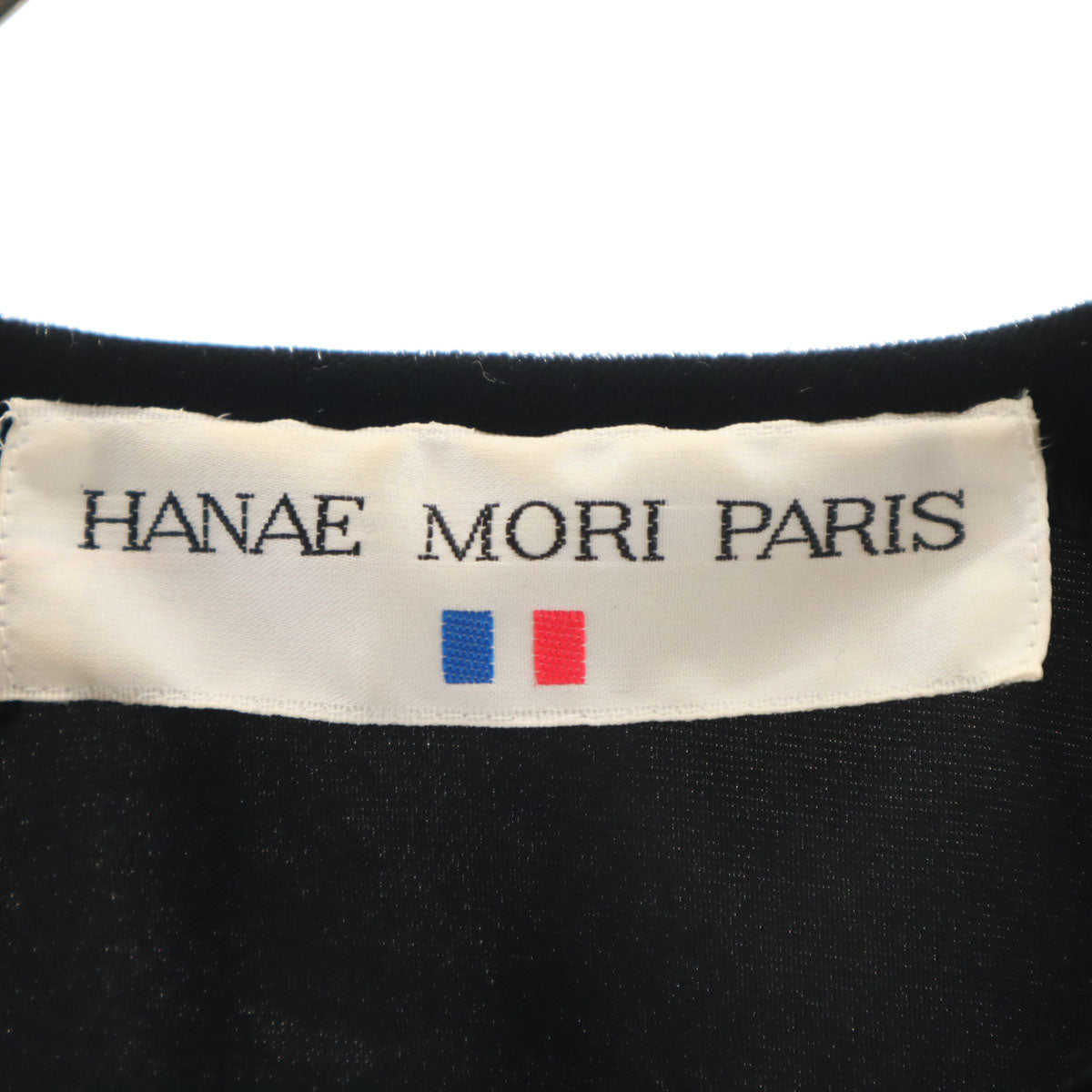 HANAE MORI PARIS ハナエモリ パリ ベロア ロング ポンチョ ブラック レディース