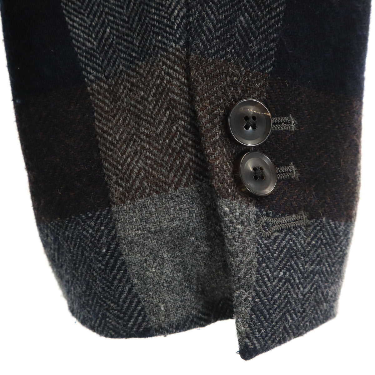 08sircus 08サーカス チェック柄 テーラードジャケット 2/48 グレー メンズ