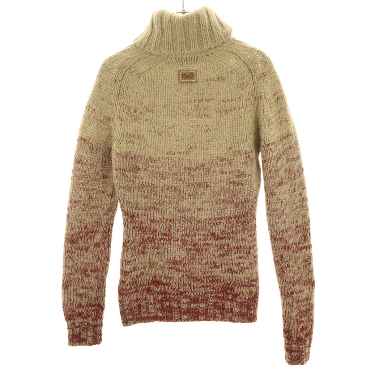DOLCE&GABBANA ドルチェアンドガッバーナ イタリア製 長袖 タートルネック セーター ベージュ レディース