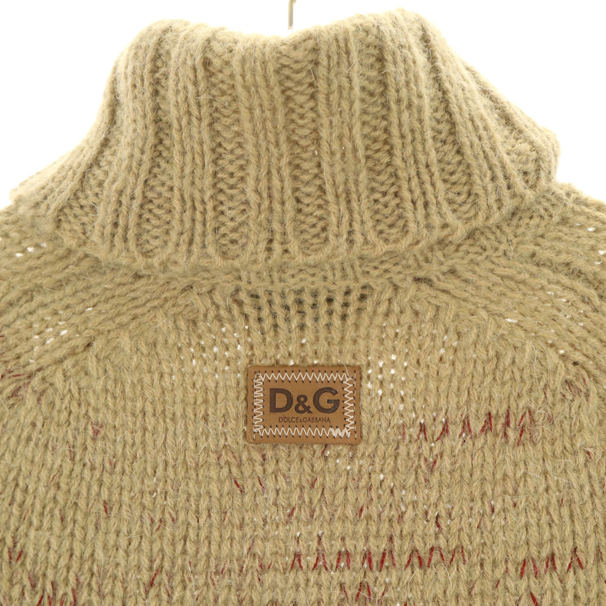 DOLCE&GABBANA ドルチェアンドガッバーナ イタリア製 長袖 タートルネック セーター ベージュ レディース