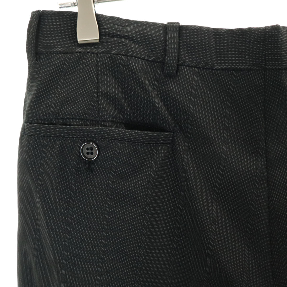 Emporio Armani エンポリオアルマーニ 90s イタリア製 オールド ストライプ柄 スーツ 上下 セットアップ 46 ブラック系 メンズ