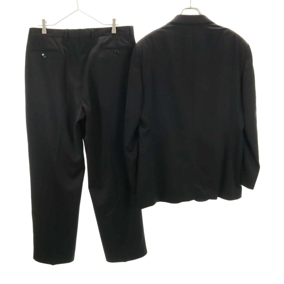 GIORGIO ARMANI ジョルジオアルマーニ イタリア製 スーツ 上下 セットアップ 52 ブラック メンズ